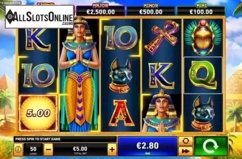 Win Screen 3. Pharaoh's Daughter from Rarestone Gaming