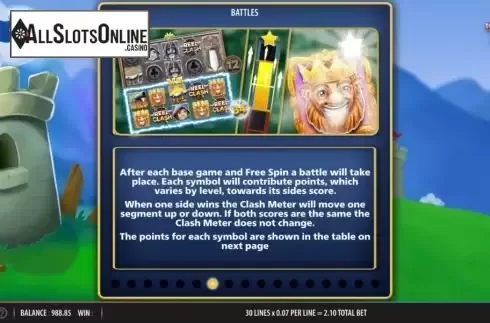 Battles Feature screen