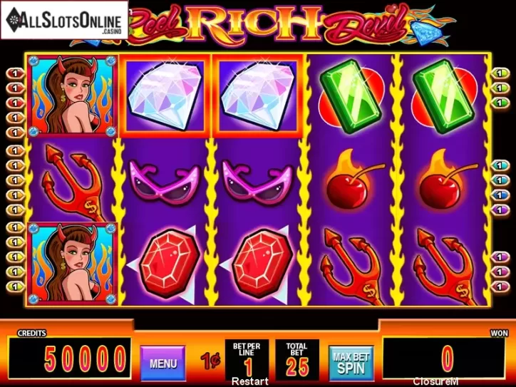 Reel screen. Reel Rich Devil from WMS