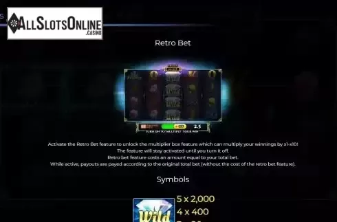 Retro bet screen