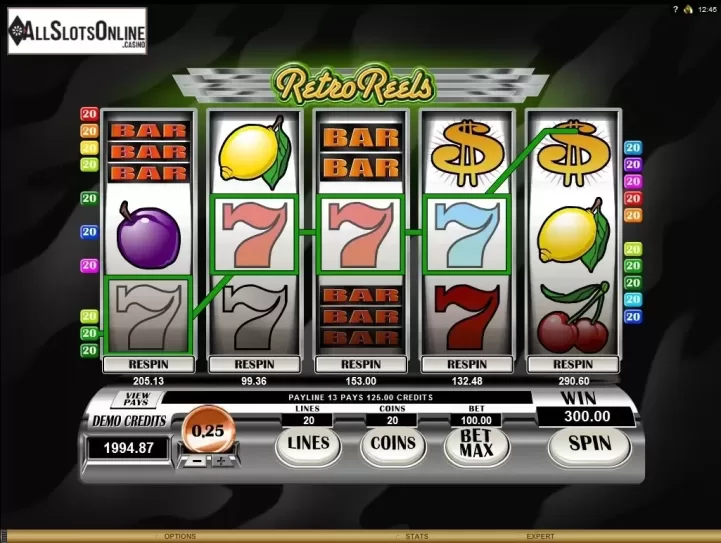 Screen9. Retro Reels from Microgaming