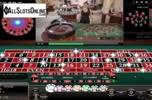 Game Screen. Roulette Live Casino (Vivogaming) from Vivo Gaming