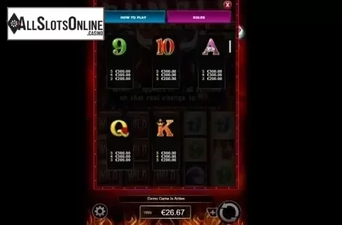 Paytable 3. Rumble Rumble from Ainsworth