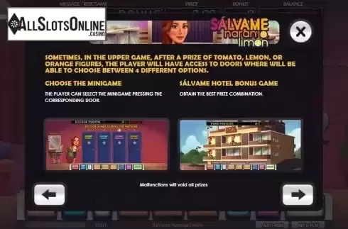 Bonus game screen 2