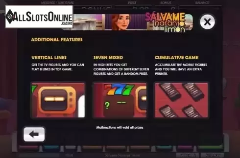 Additional Features screen
