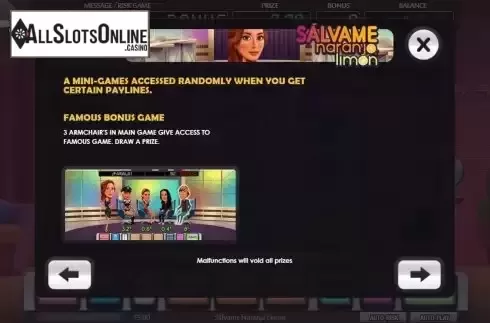 Bonus game screen