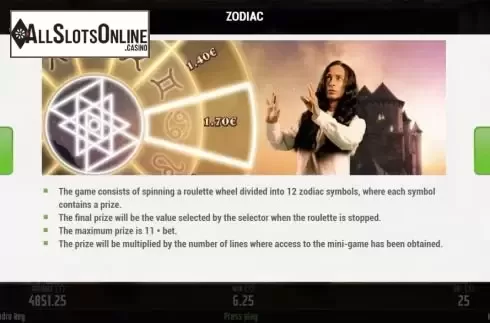 Zodiac game screen