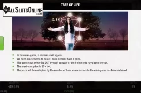Mini-Game Tree of Life screen