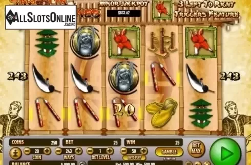 Win screen 2. Shaolin Fortunes from Habanero