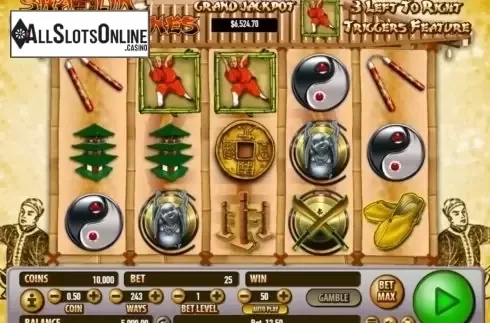 Reels screen. Shaolin Fortunes from Habanero