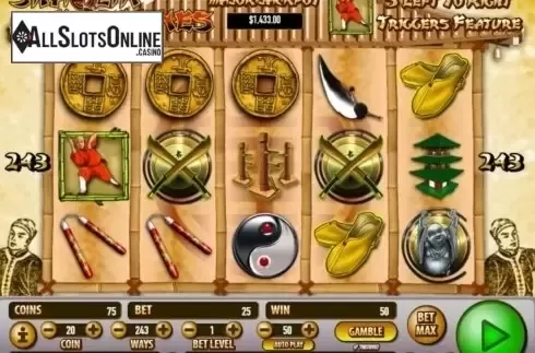 Win screen. Shaolin Fortunes from Habanero