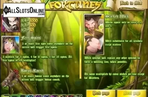 Screen2. Sherwood Forest Fortunes from Rival Gaming