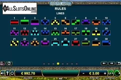 Paylines. Sigrids Quest from Aurify Gaming