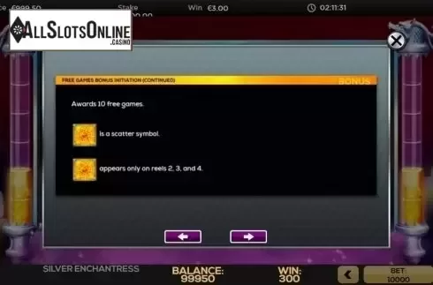 Features 2. Silver Enchantress from High 5 Games