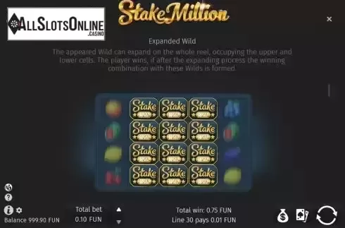 Expanded wild screen