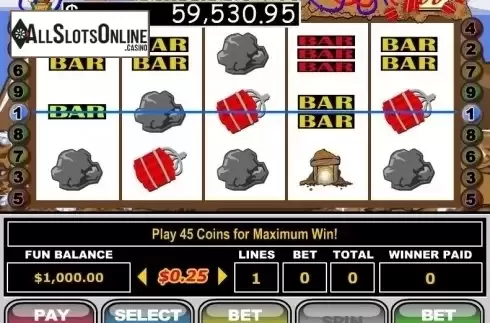 Reel Screen. Super Diamond Mine from RTG