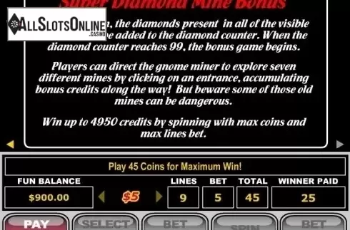 Feature 2. Super Diamond Mine from RTG