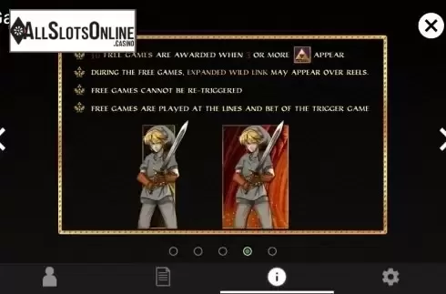 Paytable 4. The legend of Link from TOP TREND GAMING