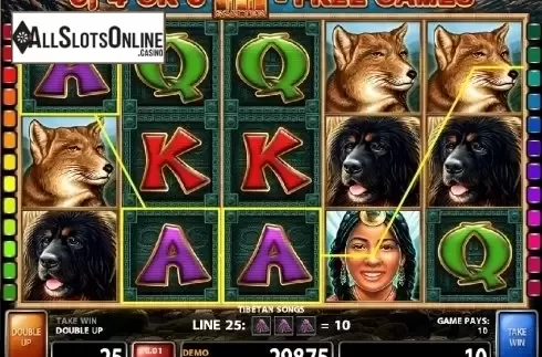Screen 1. Tibetan Song from Casino Technology