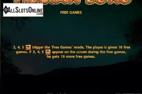Paytable 2. Tibetan Song from Casino Technology