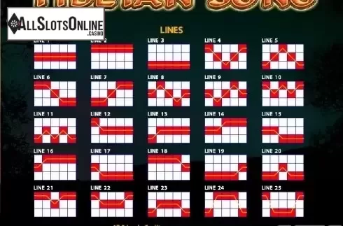 Paytable 3. Tibetan Song from Casino Technology