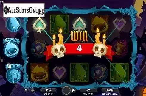 Win screen. Tiny Terrors from Relax Gaming