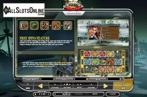 Free Spins. Tortuga Gold from Oryx