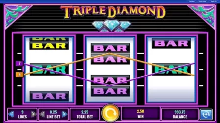 Triple Diamond slot screenshot 3