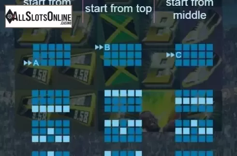 Paylines screen