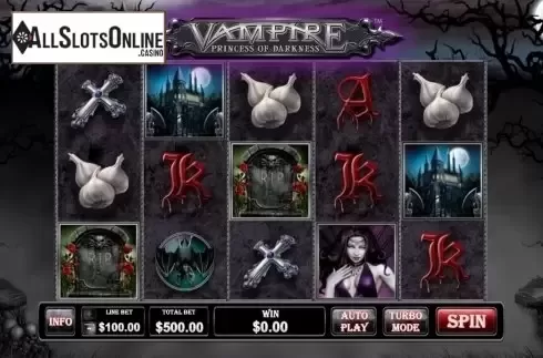 Reel Screen. Vampire Princess of Darkness from Playtech