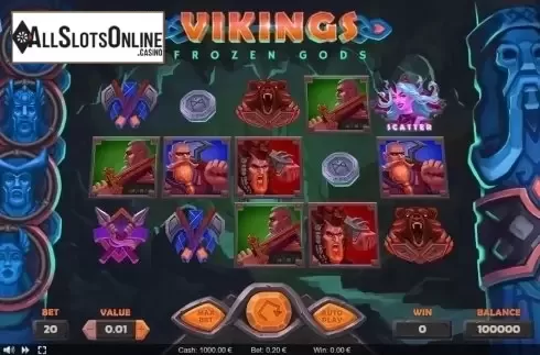 Reel Screen. Vikings Frozen Gods from Thunderspin