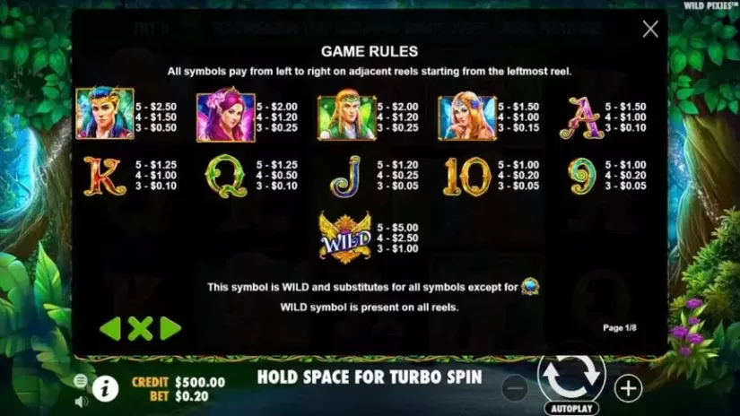 Wild Pixies slot screenshot 2