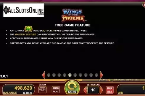 Free Game feature screen