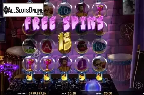 Free Spins screen