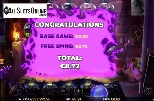 Win Free Spins screen