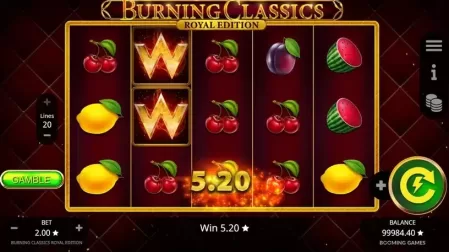 Burning Classics Royal Edition slot screenshot 2
