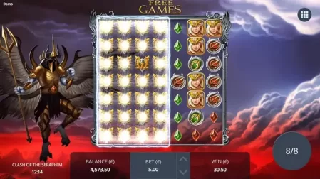 Clash of the Seraphim slot screenshot 4