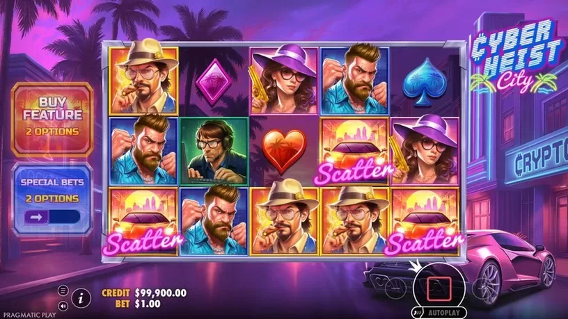 Cyberheist City slot screenshot 2