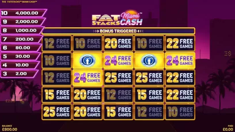 FatStacks Miami Cash slot screenshot 2