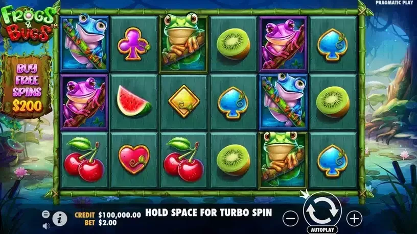 Frogs & Bugs slot screenshot 
