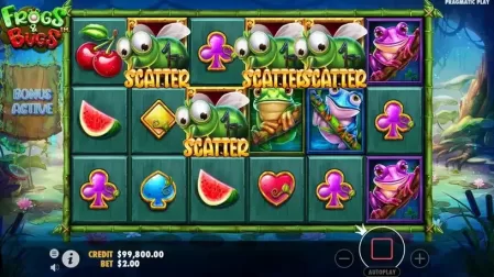 Frogs & Bugs slot screenshot 2