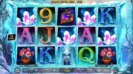 Frozen Diamonds slot screenshot 2