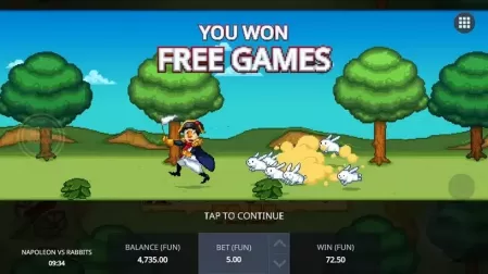 Napoleon vs Rabbits slot screenshot 5
