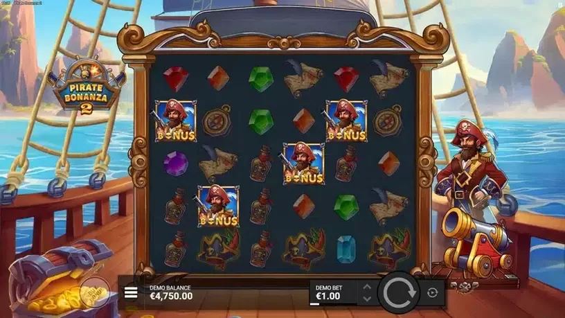 Pirate Bonanza 2 slot screenshot 2