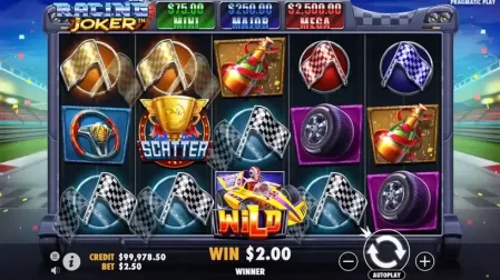 Racing Joker slot screenshot 2