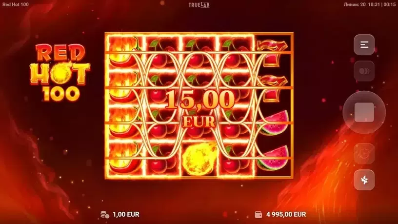 Red Hot 100 slot screenshot 2