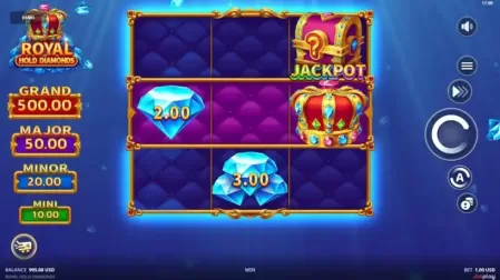 Royal Hold Diamonds slot screenshot 1