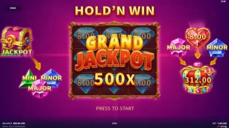 Royal Hold Diamonds slot screenshot 3
