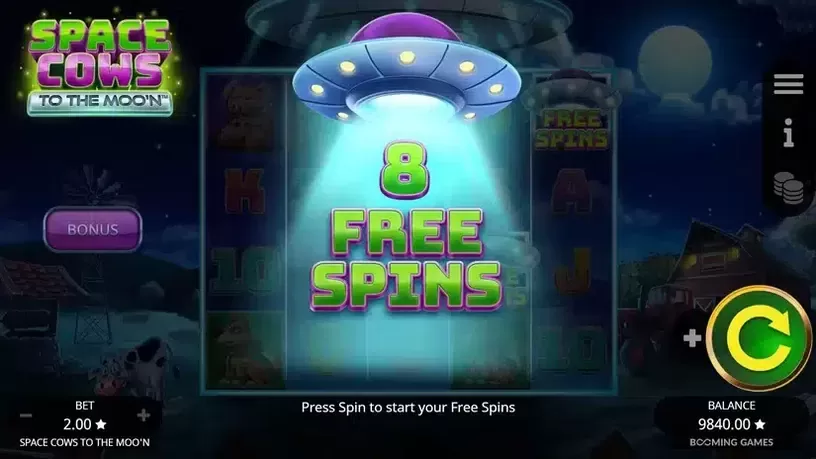 Space Cows to the Moo'n slot screenshot 3