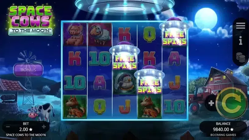 Space Cows to the Moo'n slot screenshot 2